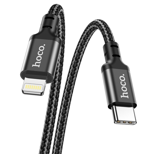 HOCO кабель X14 Double speed PD20W charging data cable iPhone (L=2M) Black