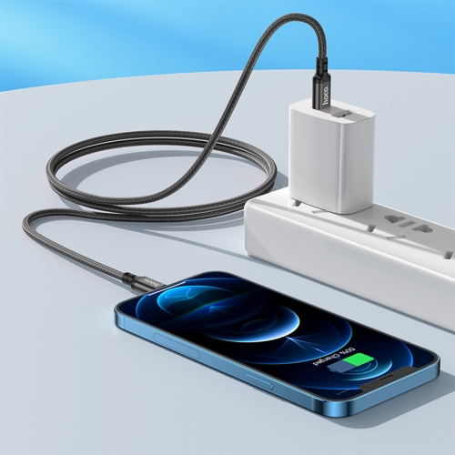 HOCO кабель X14 Double speed PD20W charging data cable iPhone (L=2M) Black