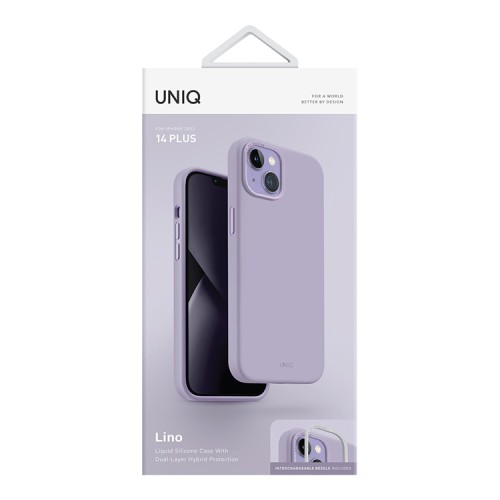 Силиконовый чехол Uniq LINO для iPhone 14 Plus, Lavender