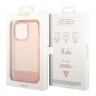 Чехол Guess Translucent w Electroplated camera Hard для iPhone 14 Pro, розовый