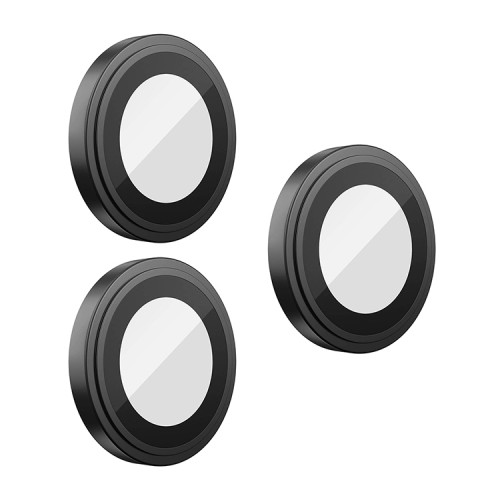 BLUEO Camera lens Armor metal для камеры iPhone 14 Pro | 14 Pro Max, Black (3 шт +installer)