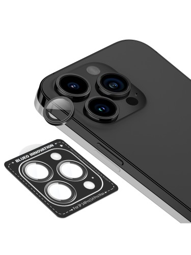 BLUEO Camera lens Armor metal для камеры iPhone 14 Pro | 14 Pro Max, Black (3 шт +installer)