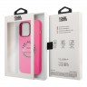 Чехол Lagerfeld Liquid silicone Round RSG logo для iPhone 14 Pro Max, розовый
