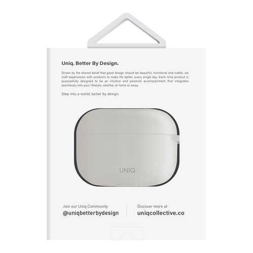 Чехол Uniq Vencer Silicone case +carabin and earstrap для AirPods Pro 2, серый