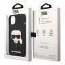 Чехол Lagerfeld Liquid silicone Karl's Head для iPhone 14, черный (MagSafe)