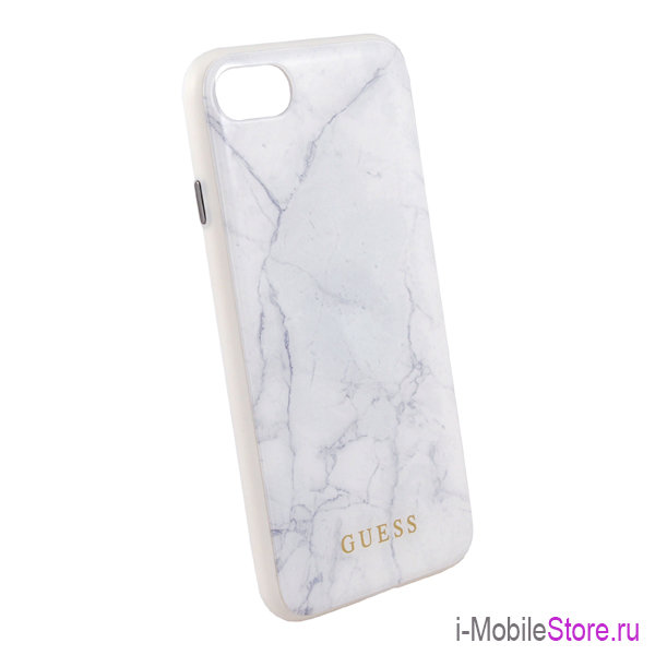 Чехол Guess Marble Collection Hard для iPhone 7/8/SE 2020, белый