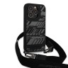 Чехол AMG Liquid silicone Expressive graphic Hard +Strap для iPhone 14 Pro, черный