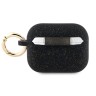 Чехол Guess Silicone Glitter с кольцом для Airpods Pro 2, черный