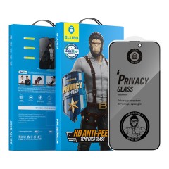 BlueO стекло для iPhone 15/14 Pro Anti-peep Black (антишпион)
