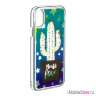 Чехол iCover Sparkle (Liquid) Lovely Cactus для iPhone X/XS