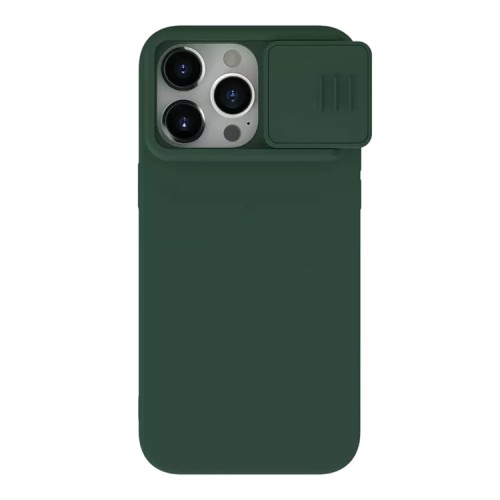 Nillkin для iPhone 15 Pro Max чехол CamShield Silky Silicone Foggy Green