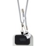 Karl Lagerfeld шнурок на шею для телефона Crossbody Nylon cord + NFT Choupette metal charm Grey