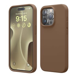 Elago для iPhone 15 Pro Max чехол Soft silicone (Liquid) Brown