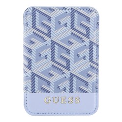 Guess магнитный бумажник Wallet Cardslot MagSafe PU G CUBE with metal logo Blue