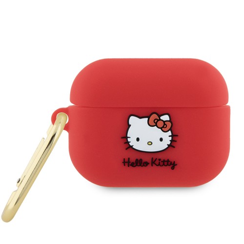 Hello Kitty для Airpods Pro 2 чехол Liquid silicone 3D Rubber Kitty Head Fuchsia