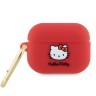 Hello Kitty для Airpods Pro 2 чехол Liquid silicone 3D Rubber Kitty Head Fuchsia