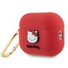 Hello Kitty для Airpods Pro 2 чехол Liquid silicone 3D Rubber Kitty Head Fuchsia