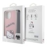 Hello Kitty для iPhone 15 Pro Max чехол Crossbody PC/TPU Dreaming Kitty + PU Strass strap Hard Pink