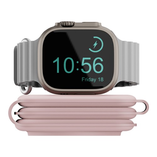 EnergEA Беспроводное СЗУ Bazic GoMag Trio PLUS magnetic wireless foldable 15W Pink