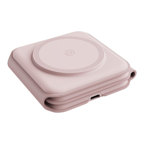 EnergEA Беспроводное СЗУ Bazic GoMag Trio PLUS magnetic wireless foldable 15W Pink