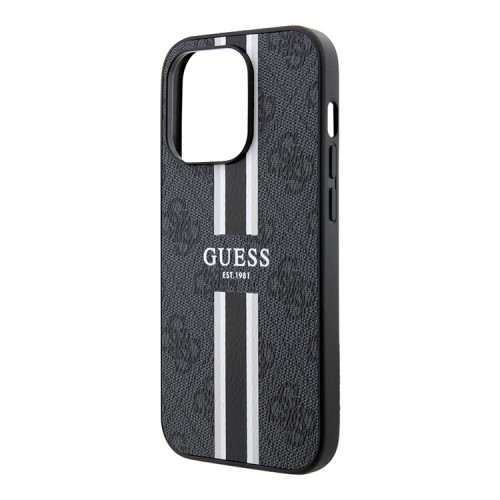 Guess для iPhone 13 Pro Max чехол PU 4G Stripes Hard Black
