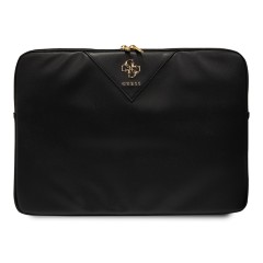 Guess для ноутбуков 16&quot; чехол Sleeve PU Grained leather 4G metal logo with Zipper Black