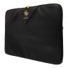 Guess для ноутбуков 16" чехол Sleeve PU Grained leather 4G metal logo with Zipper Black