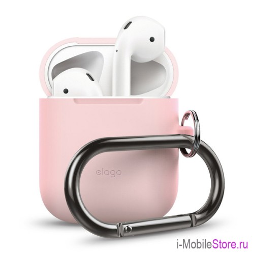 Чехол Elago Hang case для AirPods 1/2, розовый