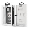 Чехол Karl Lagerfeld Liquid silicone Iconic Karl для iPhone 11, черный