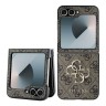 Guess для Galaxy Z Flip 6 чехол PU кожа 4G Big metal logo Brown