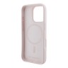 Karl Lagerfeld для iPhone 16 Pro Max чехол Liquid Silicone NFT Karl&Choupette Pink (MagSafe)