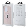 Karl Lagerfeld для iPhone 16 Pro Max чехол Liquid Silicone NFT Karl&Choupette Pink (MagSafe)