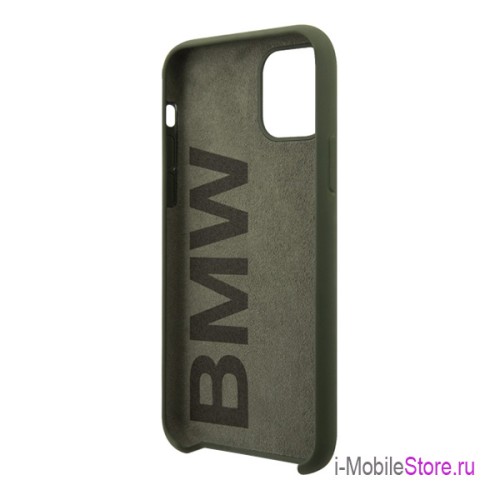 Чехол BMW Signature Liquid Silicone для iPhone 11, зеленый
