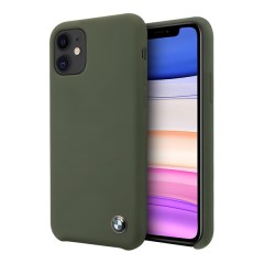 Чехол BMW Signature Liquid Silicone для iPhone 11, зеленый