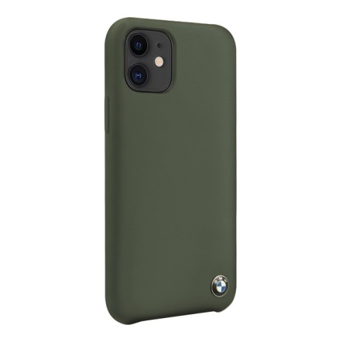 Чехол BMW Signature Liquid Silicone для iPhone 11, зеленый