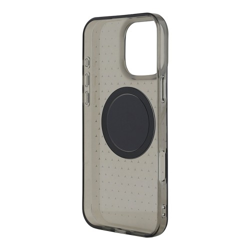 Mercedes для iPhone 16 Pro чехол PC/TPU Star pattern and Circle Black (MagSafe)