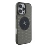 Mercedes для iPhone 16 Pro чехол PC/TPU Star pattern and Circle Black (MagSafe)