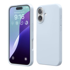 Elago для iPhone 16 чехол Soft silicone (Liquid) Light Blue