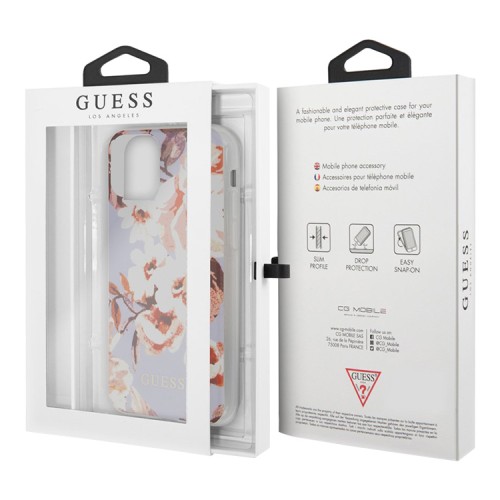 Чехол Guess Flower Hard Shiny N.2 Lilac для iPhone 11