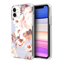 Чехол Guess Flower Hard Shiny N.2 Lilac для iPhone 11