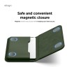 Elago магнитный бумажник MagSafe Card Pocket PU Leather Dark Green