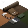Elago магнитный бумажник MagSafe Card Pocket PU Leather Dark Green