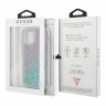 Чехол Guess Liquid Glitter 4G Hard Iridescent для iPhone 12 Pro Max, розовый