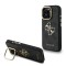 Guess для iPhone 15 Pro Max чехол PU 4G Big metal logo and Camera Stand Hard Black