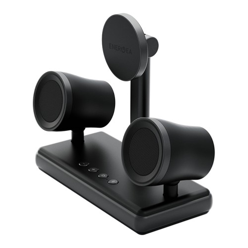 Energea Беспроводное СЗУ +Аудио MagAudio Stand 2in1 QI2 wireless MagSafe charger +Stereo speaker Gunmetal