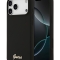 Guess для iPhone 17 Pro чехол Liquid silicone Gold metal logo Hard Black (MagSafe)