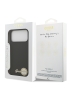 Guess для iPhone 17 Pro чехол Liquid silicone Gold metal logo Hard Black (MagSafe)