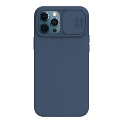 Чехол Nillkin CamShield Silky Silicone для iPhone 12 Pro Max, синий