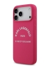 Karl Lagerfeld для iPhone 17 Pro Max чехол Liquid silicone RSG logo Hard Fuchsia (MagSafe)