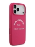 Karl Lagerfeld для iPhone 17 Pro Max чехол Liquid silicone RSG logo Hard Fuchsia (MagSafe)